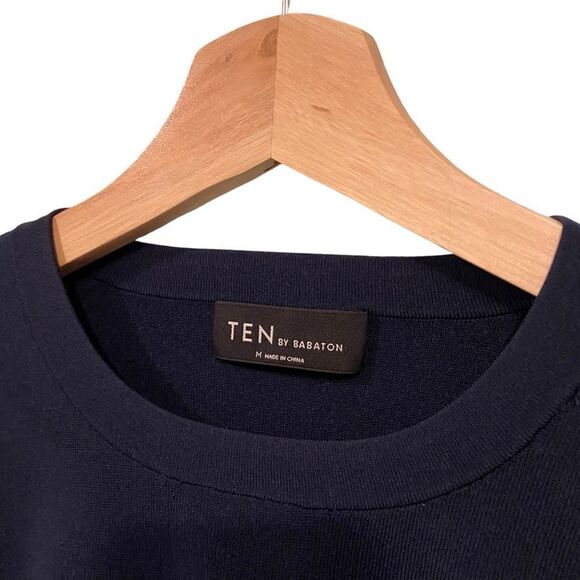 NEW Aritzia Ten by Babaton Retrospect Crop Sweater in Navy Blue Size Medium - Picture 11 of 12